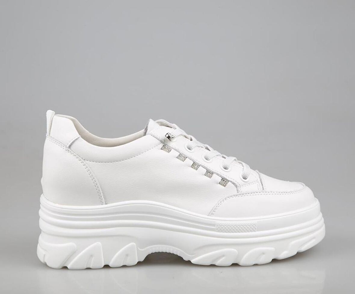 GUJA 24y361 Dolgu Topuk Beyaz Kadın Sneakers