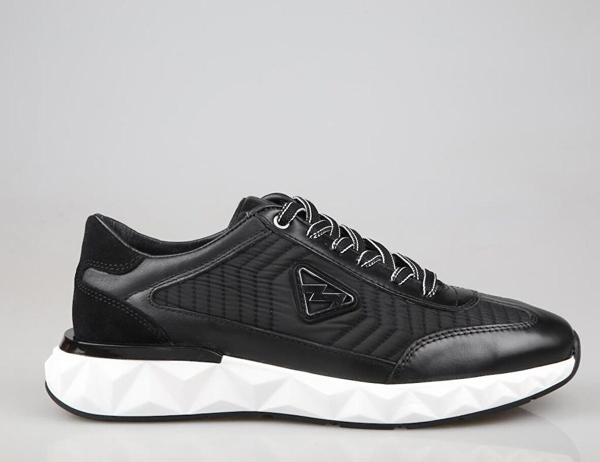 MARCOMEN 19498 Hakiki Deri Siyah-Beyaz Erkek Günlük Ayakkabı