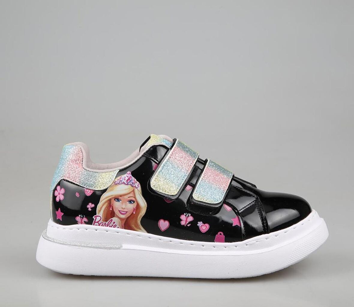 Bücür Ortopedi 502 Barbili Siyah Çocuk Sneakers