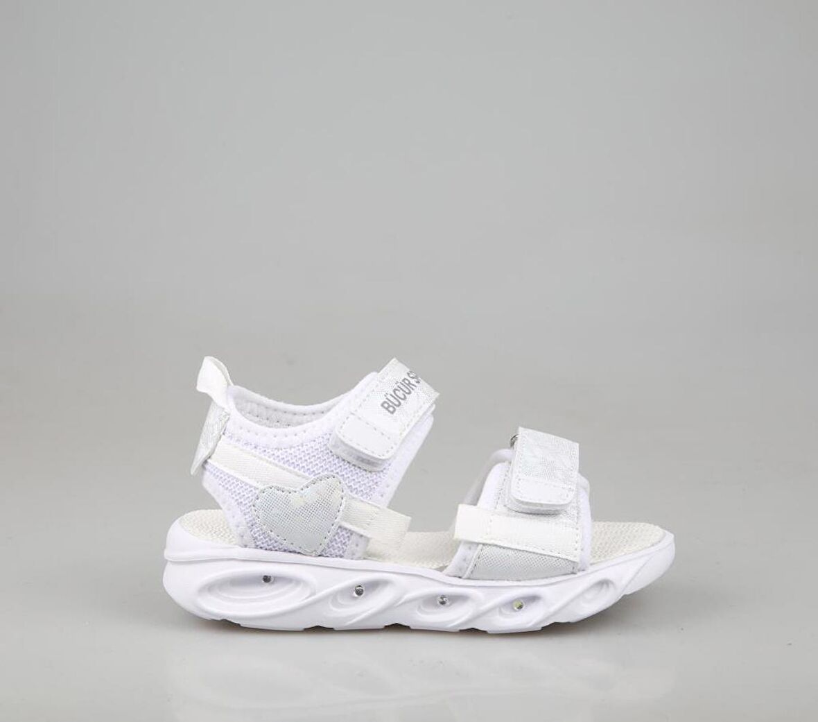 100h Işıklı Beyaz Çocuk Sandalet