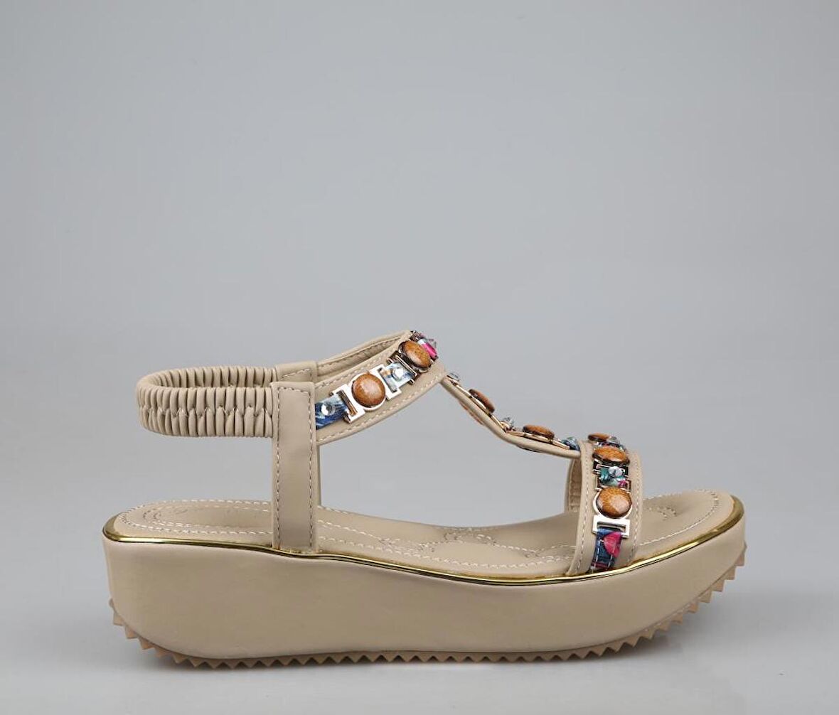 GUJA 24y121-2 Ortopedik Bej Kadın Sandalet