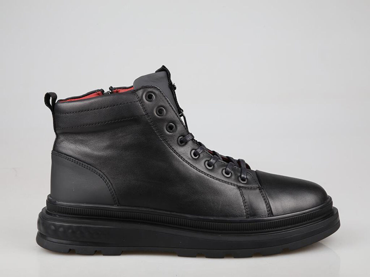 MARCOMEN 18473 Hakiki Deri Siyah Erkek Bot