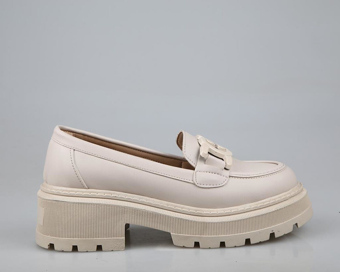 Feles 16-2903 Loafer Ten Rengi Kadın Babet