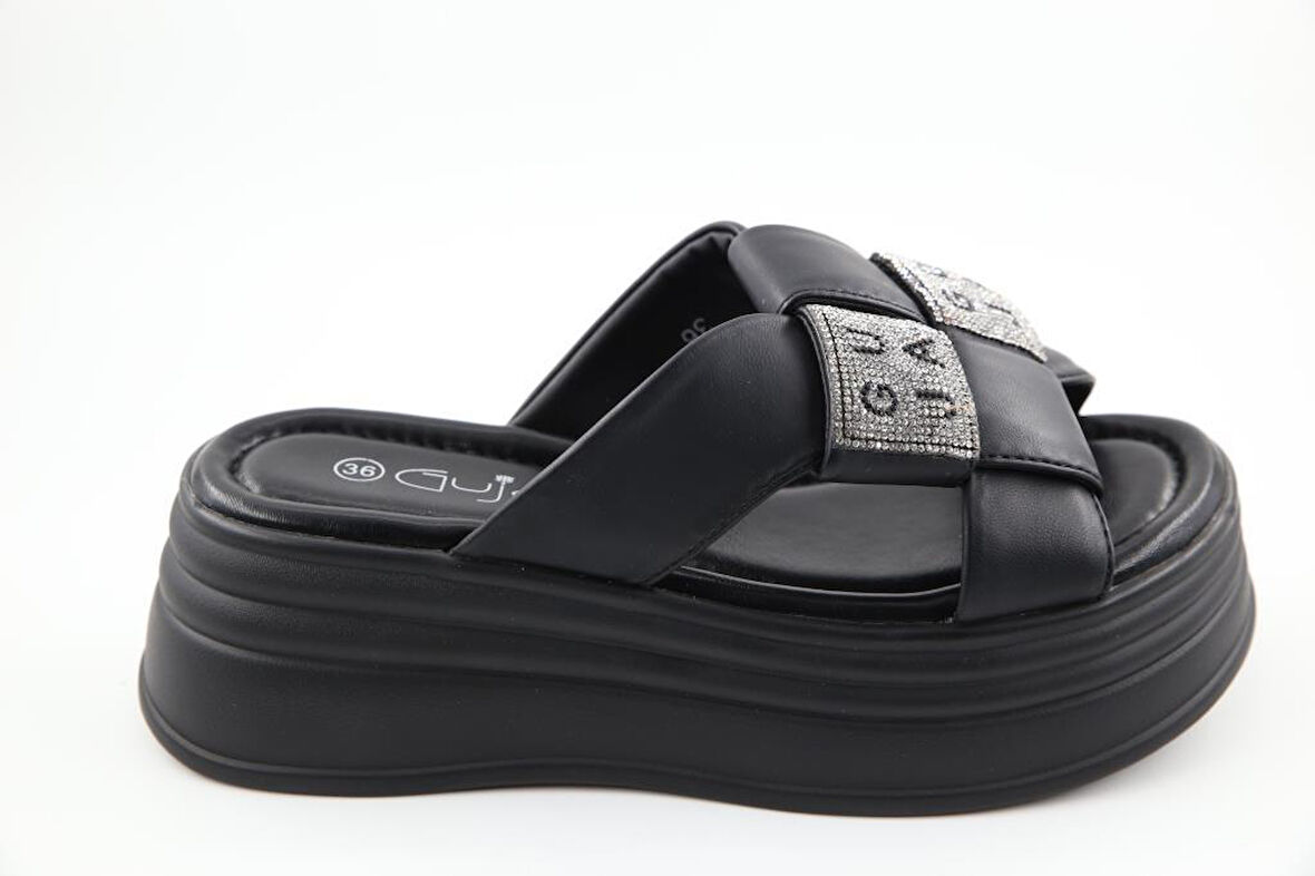 GUJA 25y409-2 Ortopedik Siyah Kadın Terlik