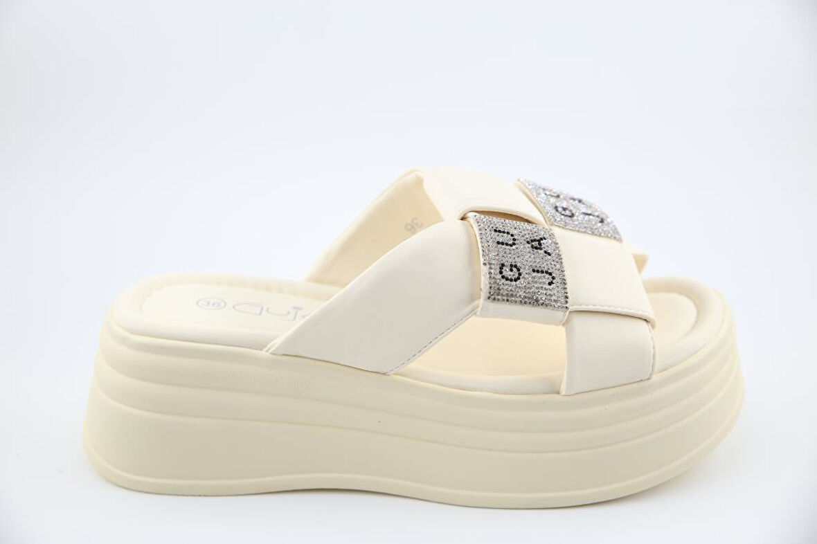 GUJA 25y409-2 Ortopedik Bej Kadın Terlik