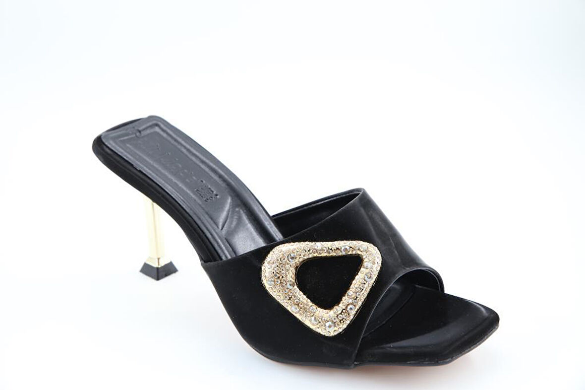 Miss Park Moda k7031 Topuklu Siyah Kadın Terlik