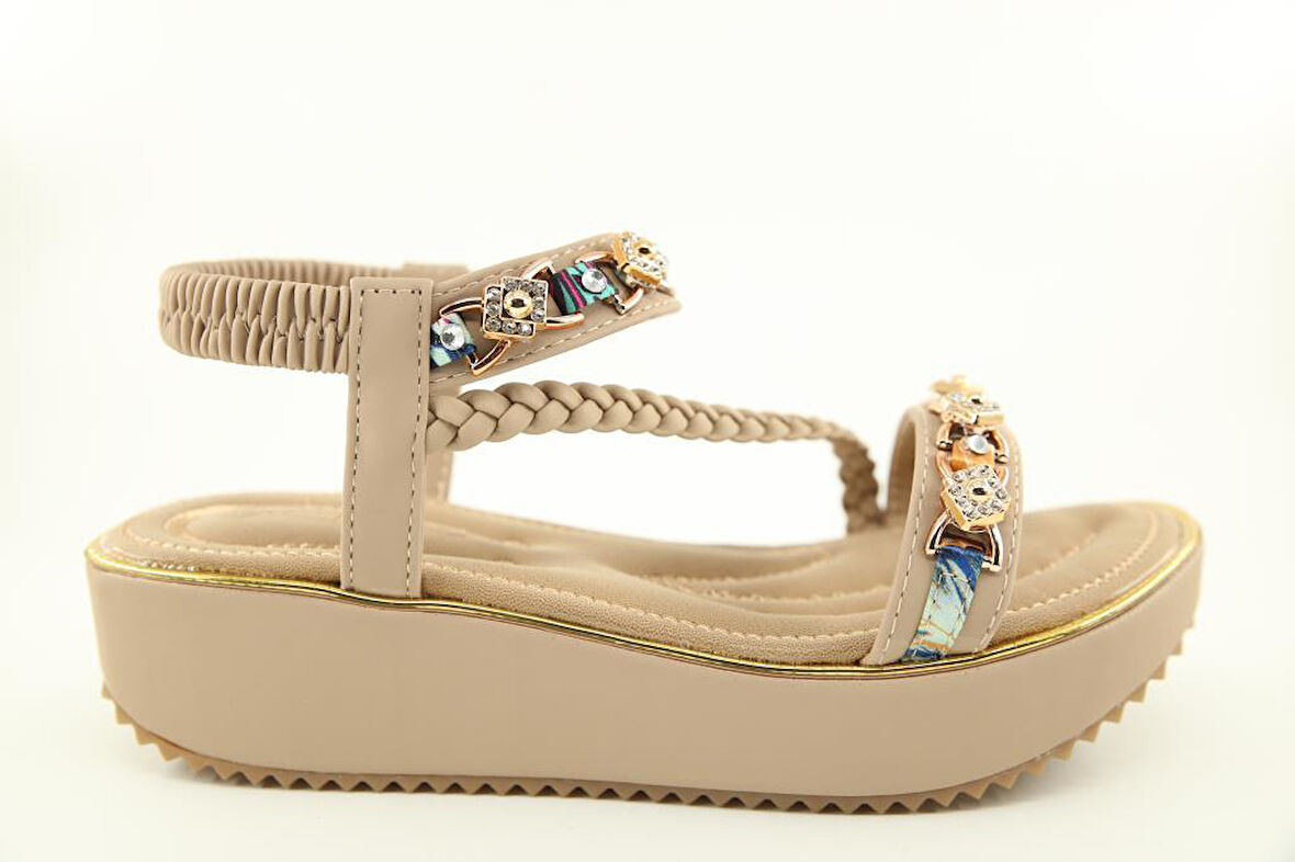 GUJA 25y121-4 Ortopedik Bej Kadın Sandalet