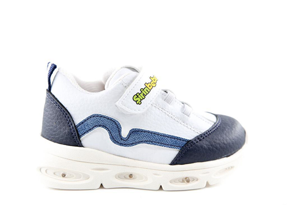Şirin Bebe 251-5 Beyaz Lacivert Çocuk Sneakers
