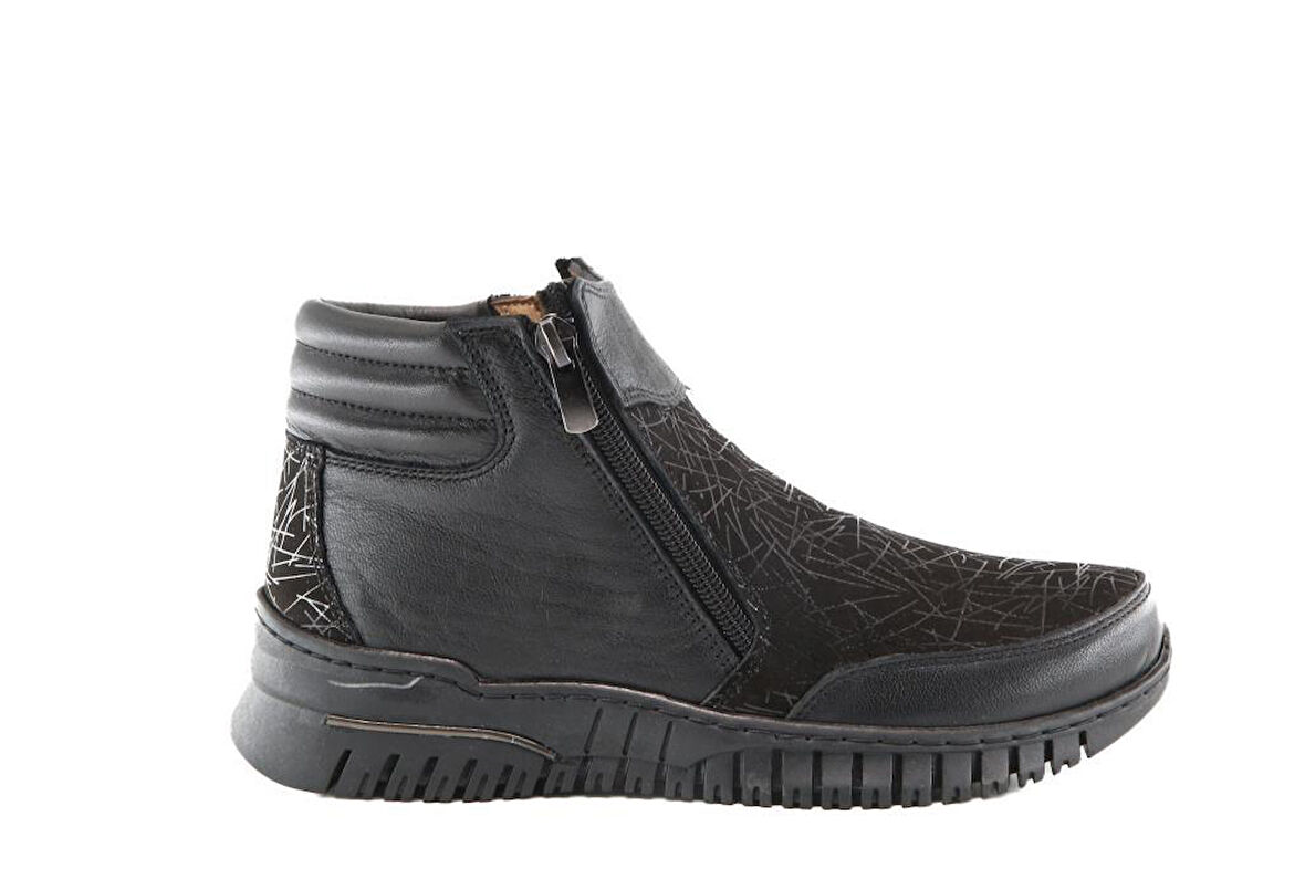 CASTLE BLACK 42753 Hakiki Deri Siyah Kadın Bot