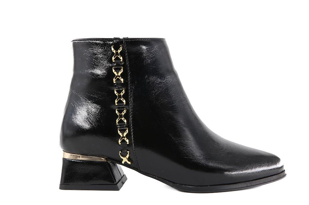 Miss Park Moda 309 k707/1 Siyah Rugan Kadın Bot