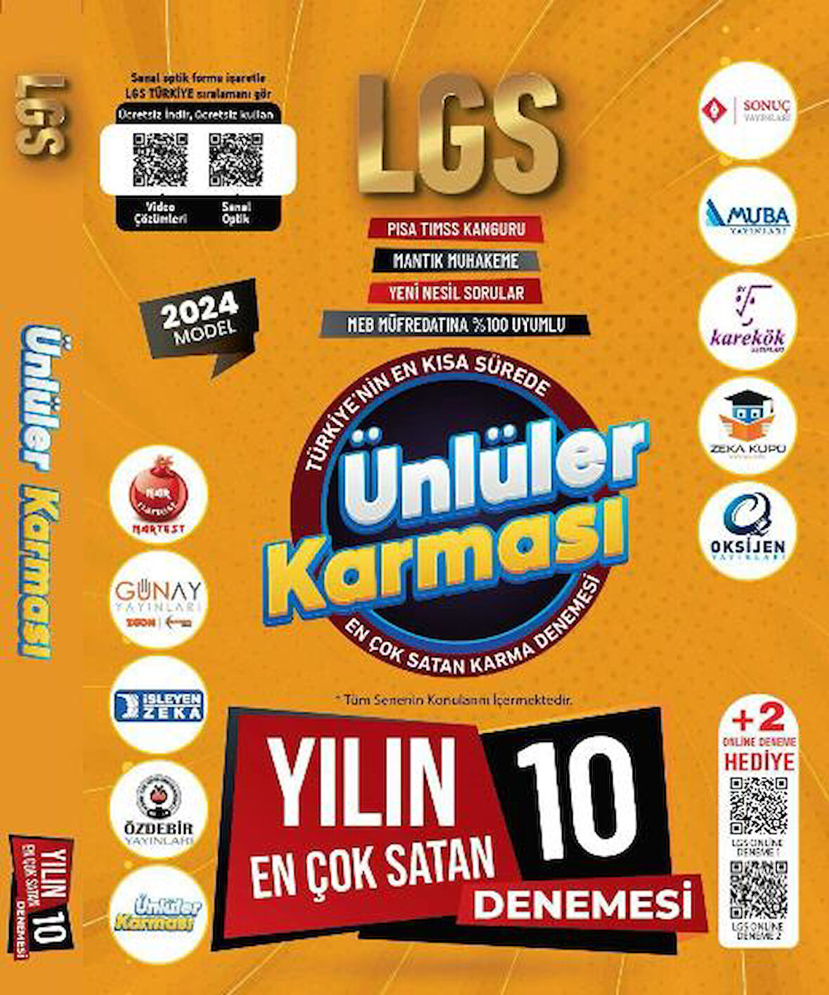 8. Sınıf LGS 10 Karma Deneme 2024 Ünlüler Karması 