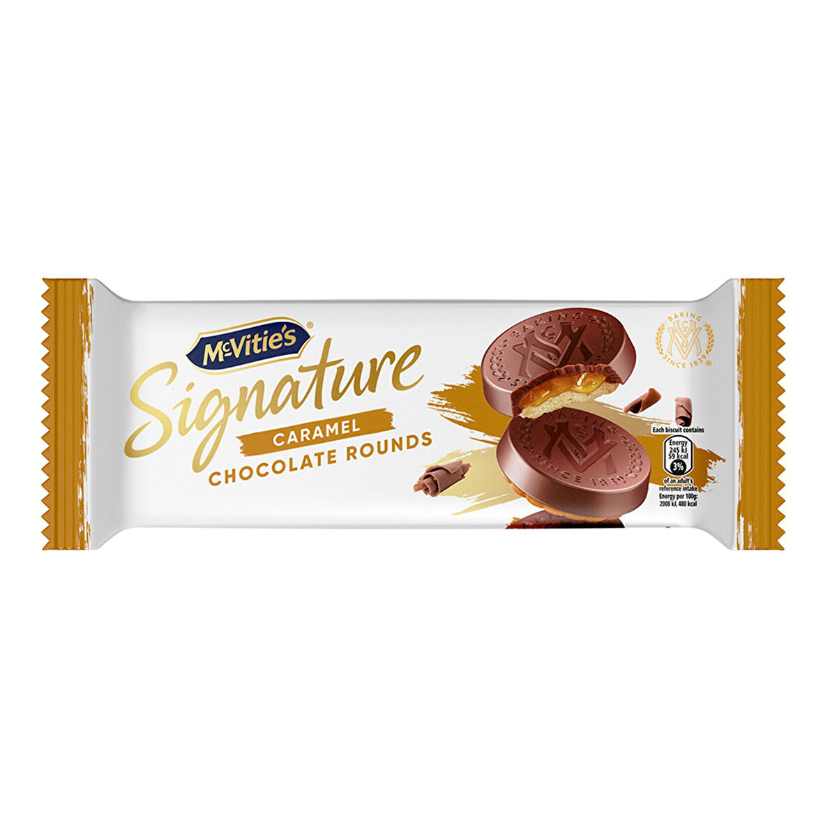 McVitie's Signature Caramel Chocolate Rounds Bisküvi - 109 gram - 15 Adet