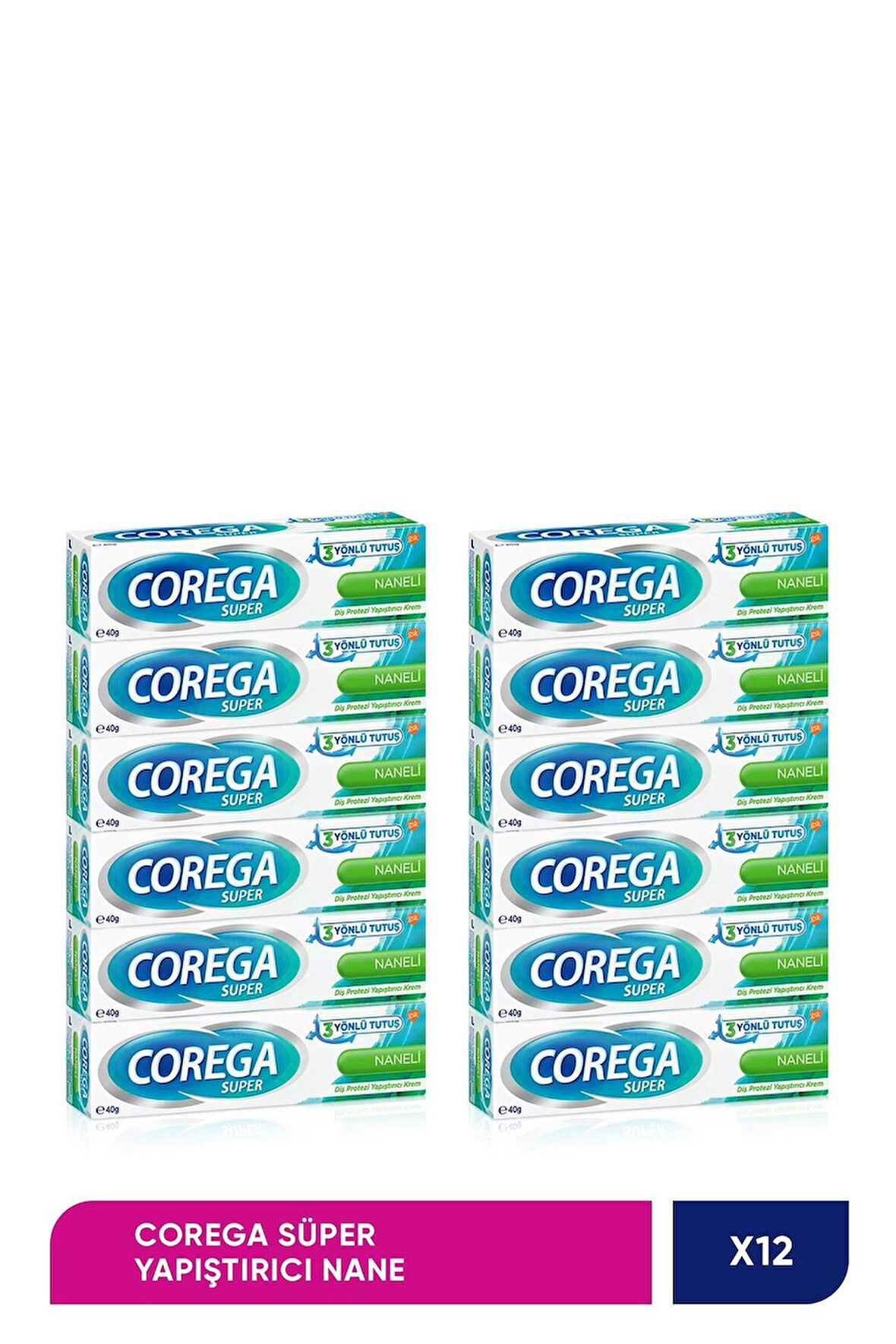 Süper Protez Yapıştırıcı Krem 40 Gr x12 Adet