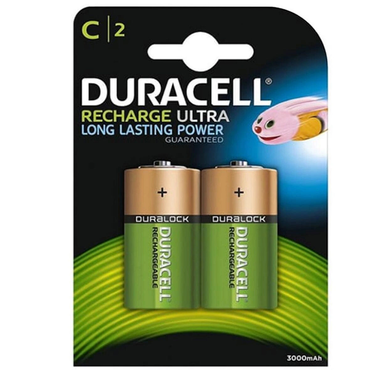 Duracell Alkalin 3000mAh NI-MH C 2'li Orta Boy Şarj Edilebilir Pil