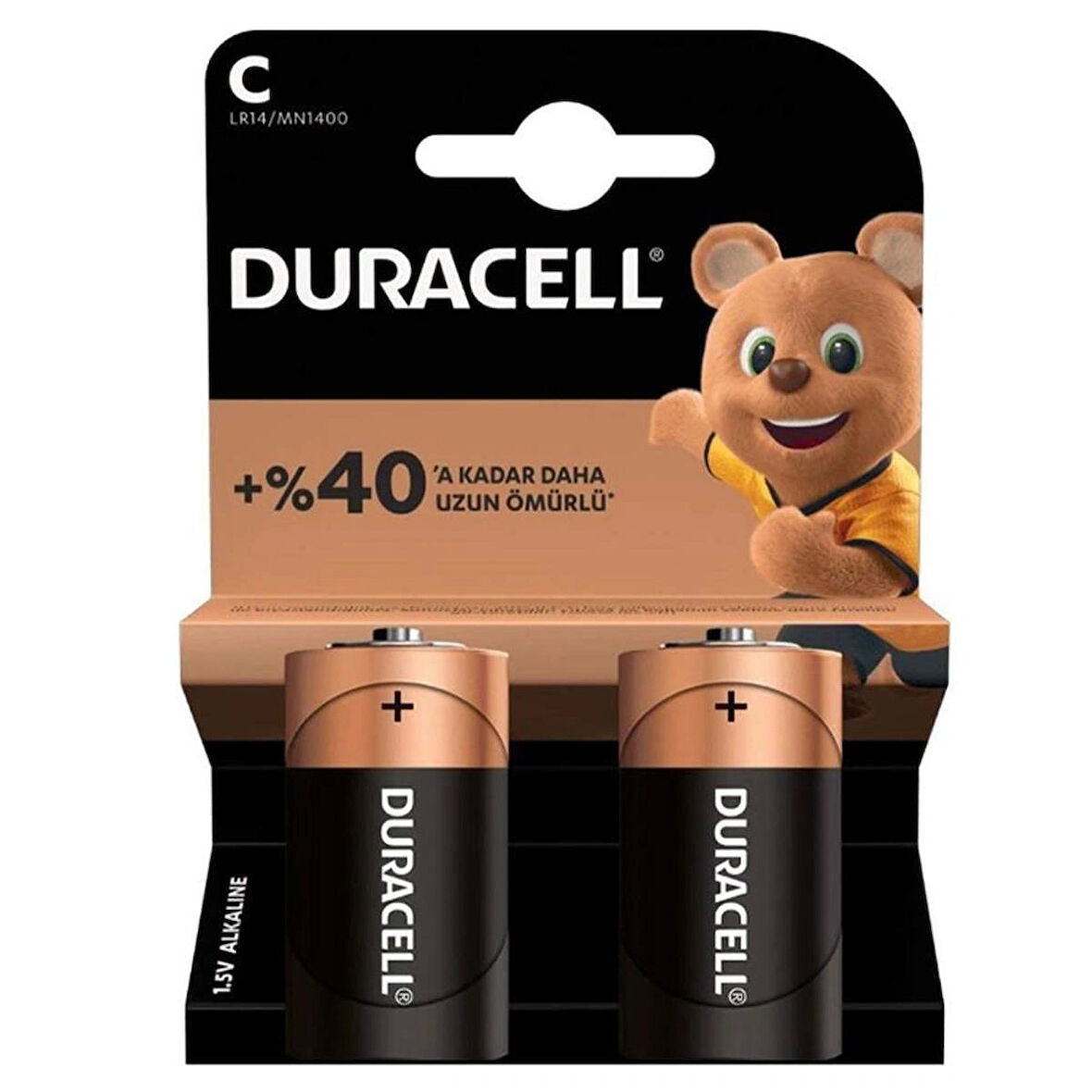 Duracell 1.5V LR14/Mn1400 2'li C Orta Boy Alkalin Pil