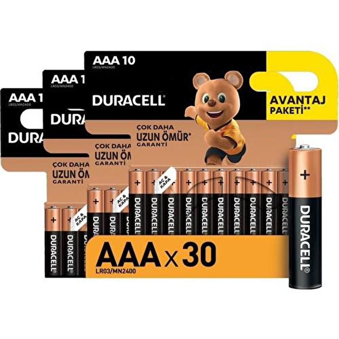 Duracell Alkalin Aaa Ince Kalem Piller 30'lu