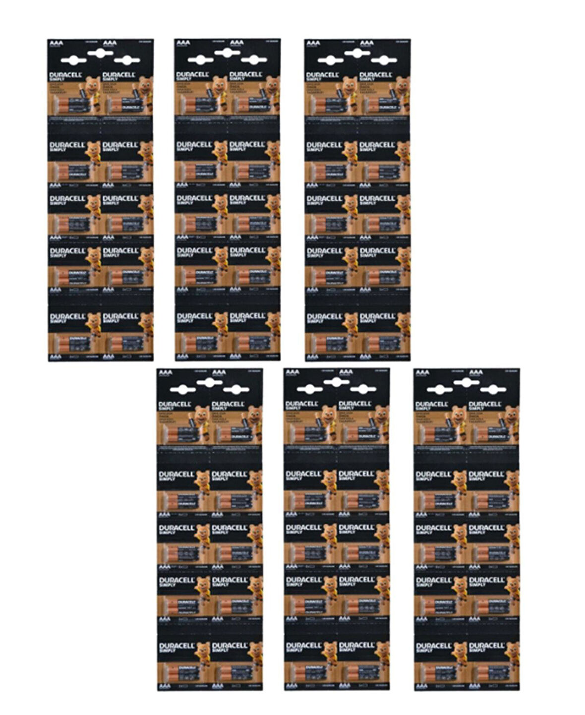 Duracell AAA Alkalin İnce Kalem Pil 20'li Kartela 6 Paket