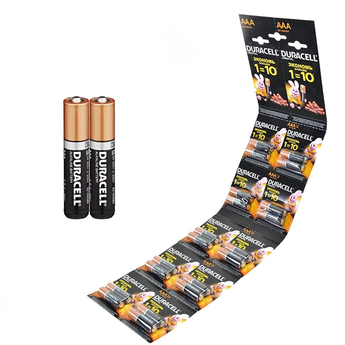 Duracell LR03/MN2400 AAA Kartela İnce Kalem Pil 20'li Paket