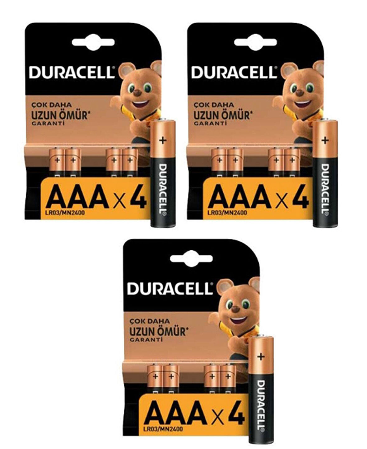 Duracell Pil Basic AAA Alkalin İnce Kalem 4'lü 3 Paket