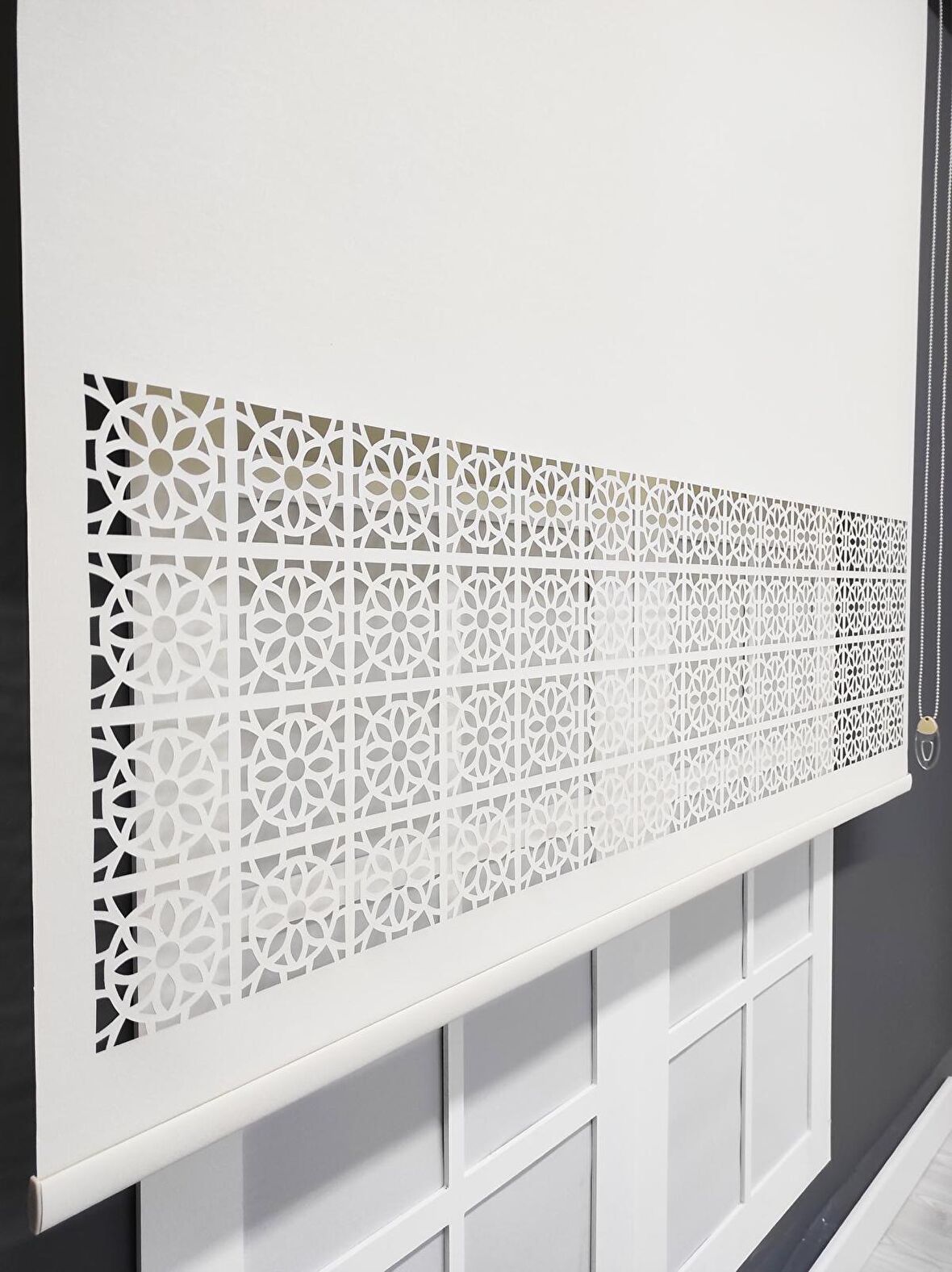 Asos Lazer Kesimli Mat Keten Stor Perde 200x200