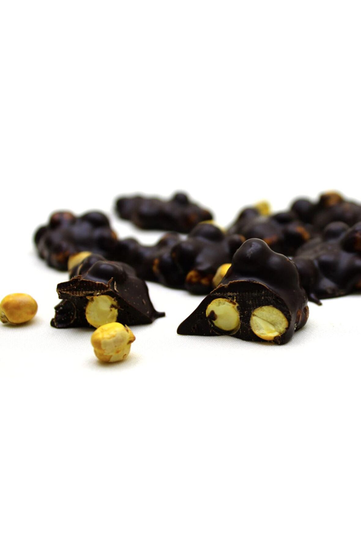 Dark Brown Roş Çikolata Ağın Leblebili 750 gr Tatlı Tuzlu Lezzet Bitter Roche Çikolata