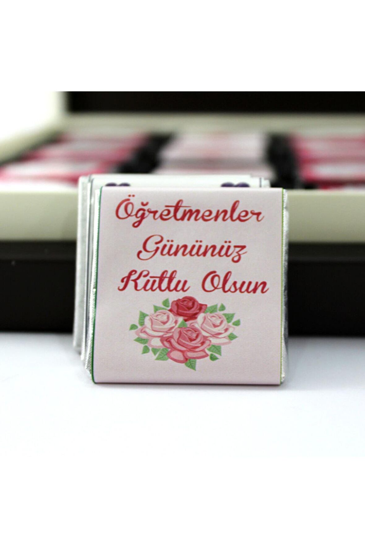 Dark Brown Dökme Öğretmenler Günü Madlen Çikolata