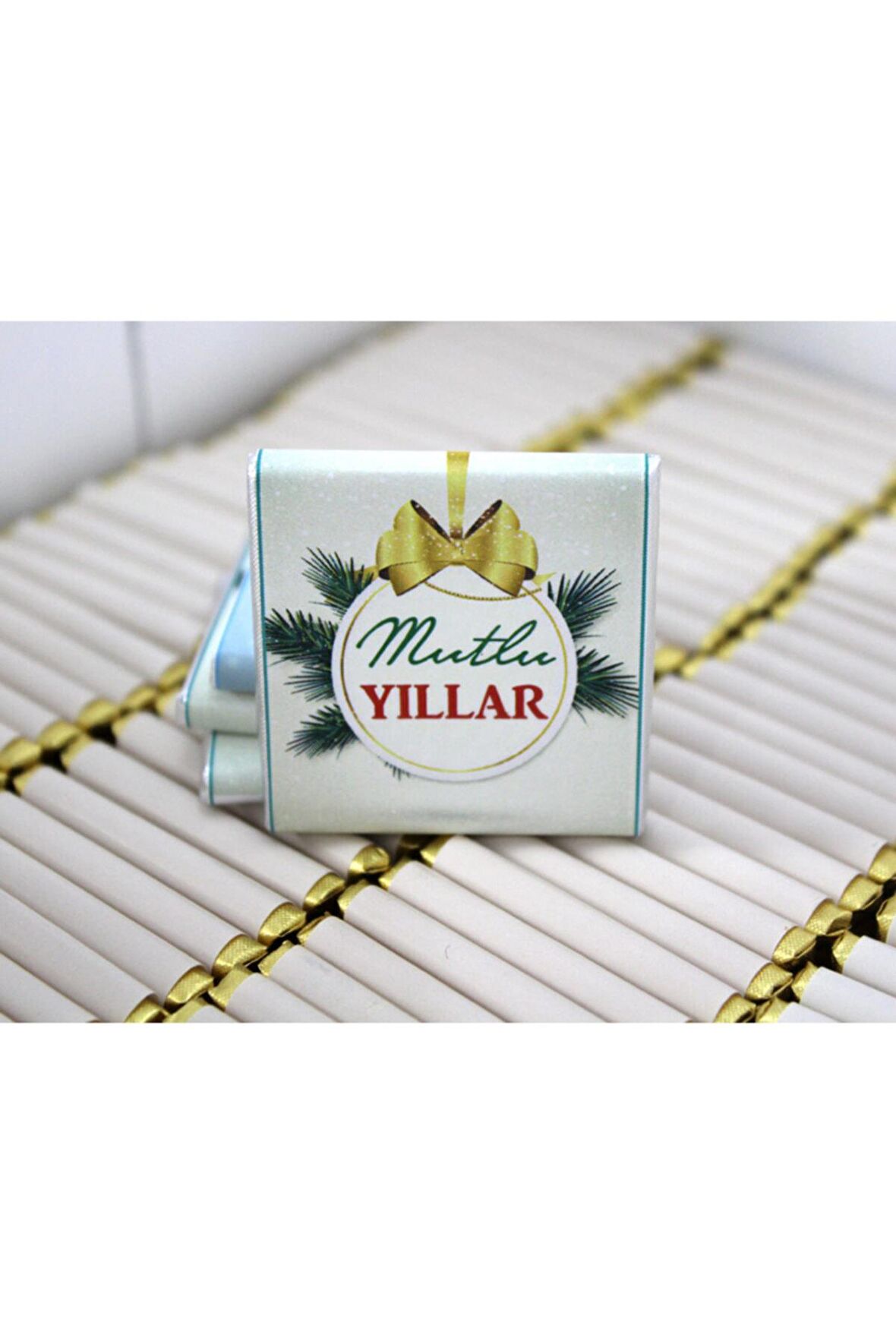 Dark Brown 1kg Yılbaşı Tebrik Çikolatası Yeni Yıl Ikramlık Seri