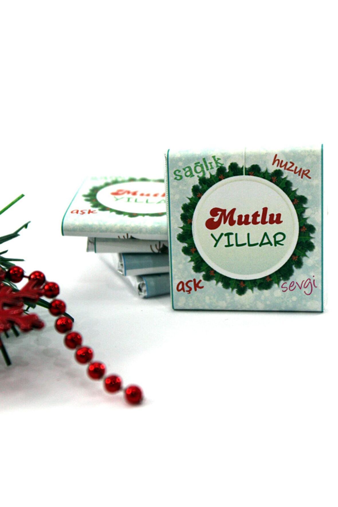 Dark Brown 48 Adet Yılbaşı Hediyelik Mesajlı Madlen Çikolatası