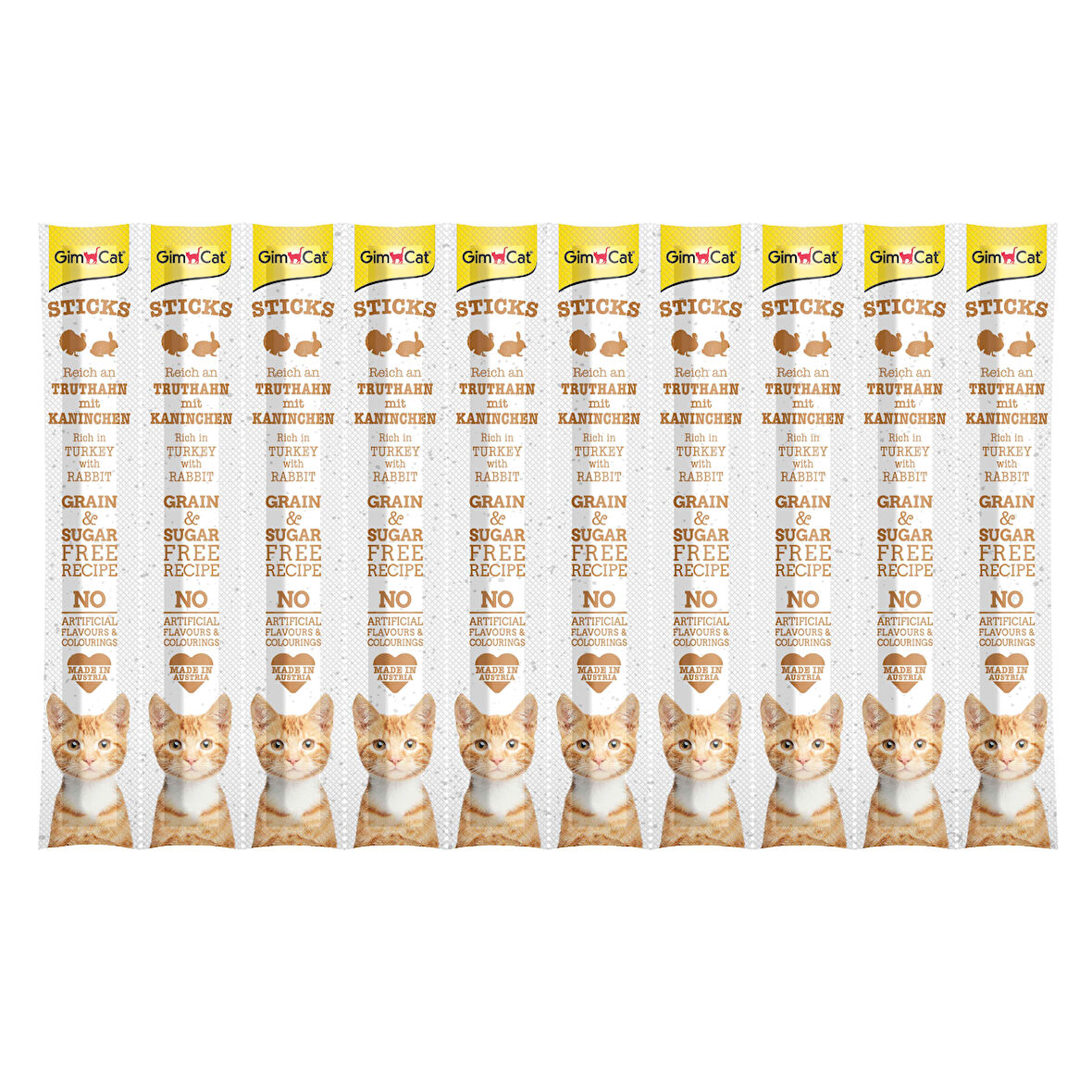 GimCat Sticks Hindi Etli Tavşan etli Ödül Çubukları 50 gr - 10lu