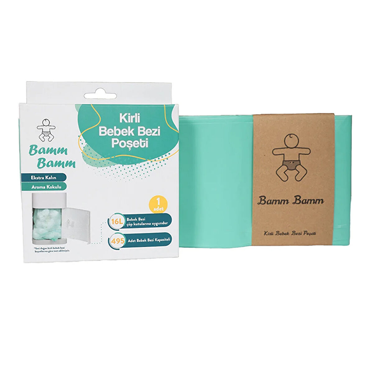 Kokulu Bebek Bezi Çöp Poşeti 495 Bez Kapasiteli 1 Adet