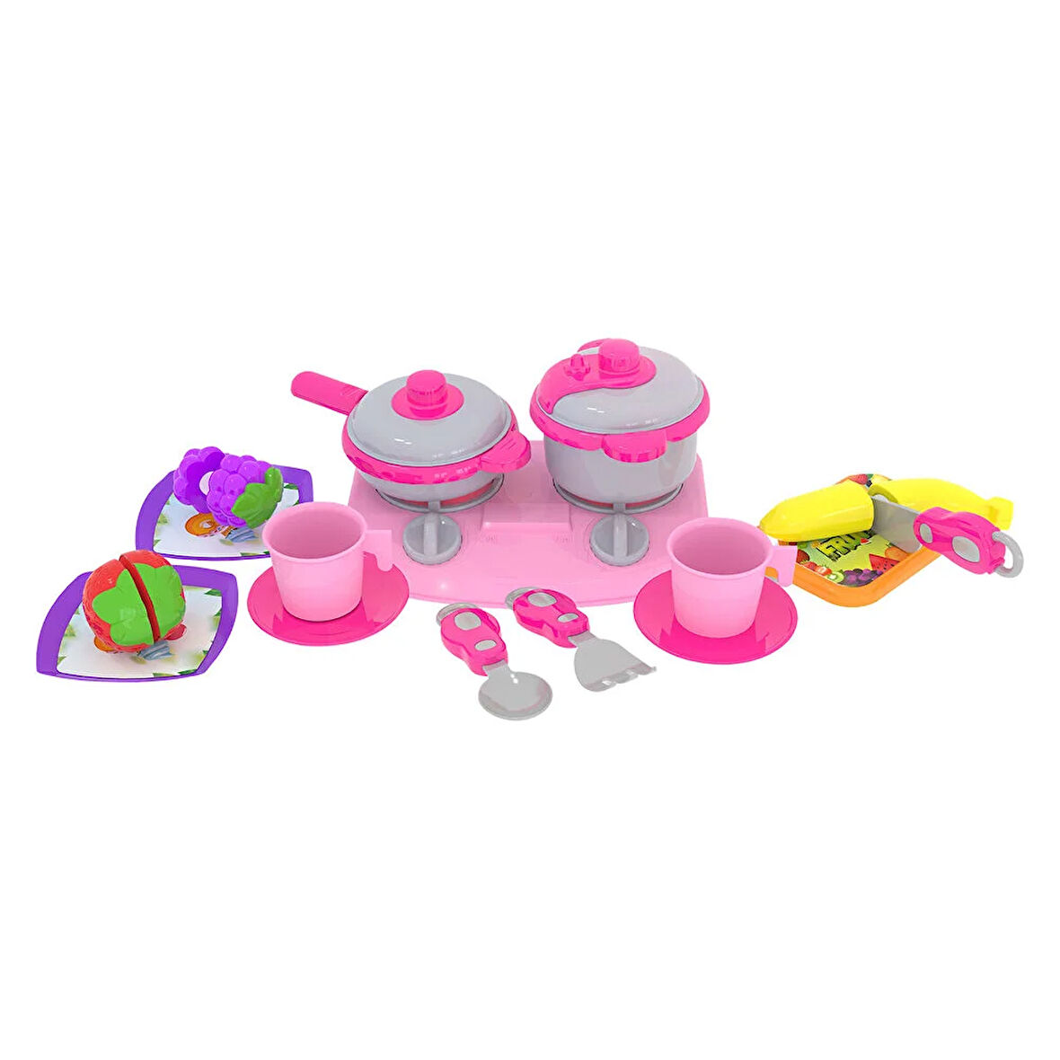 Sesli Işıklı Kesilebilir Meyveli Ocak Seti 1 Adet