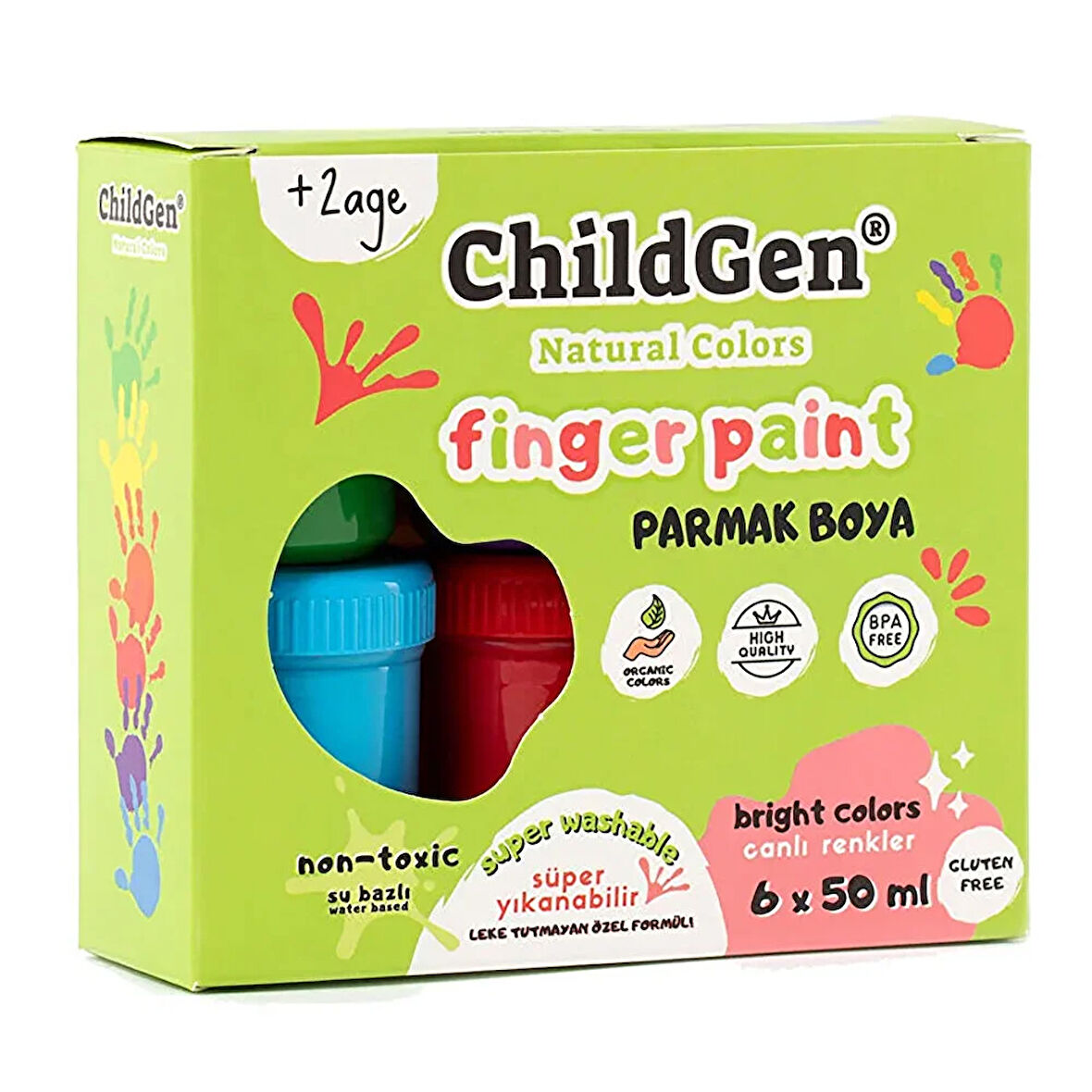 Doğal Parmak Boya Seti 6x50 ml 1 Adet