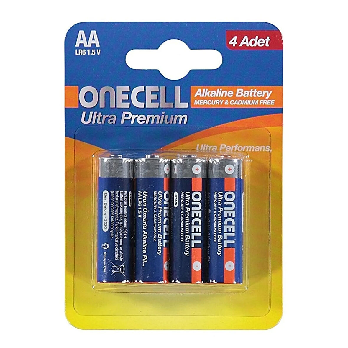 Ultra Premium Alkalin AA Boy Pil 4lü 1 Adet