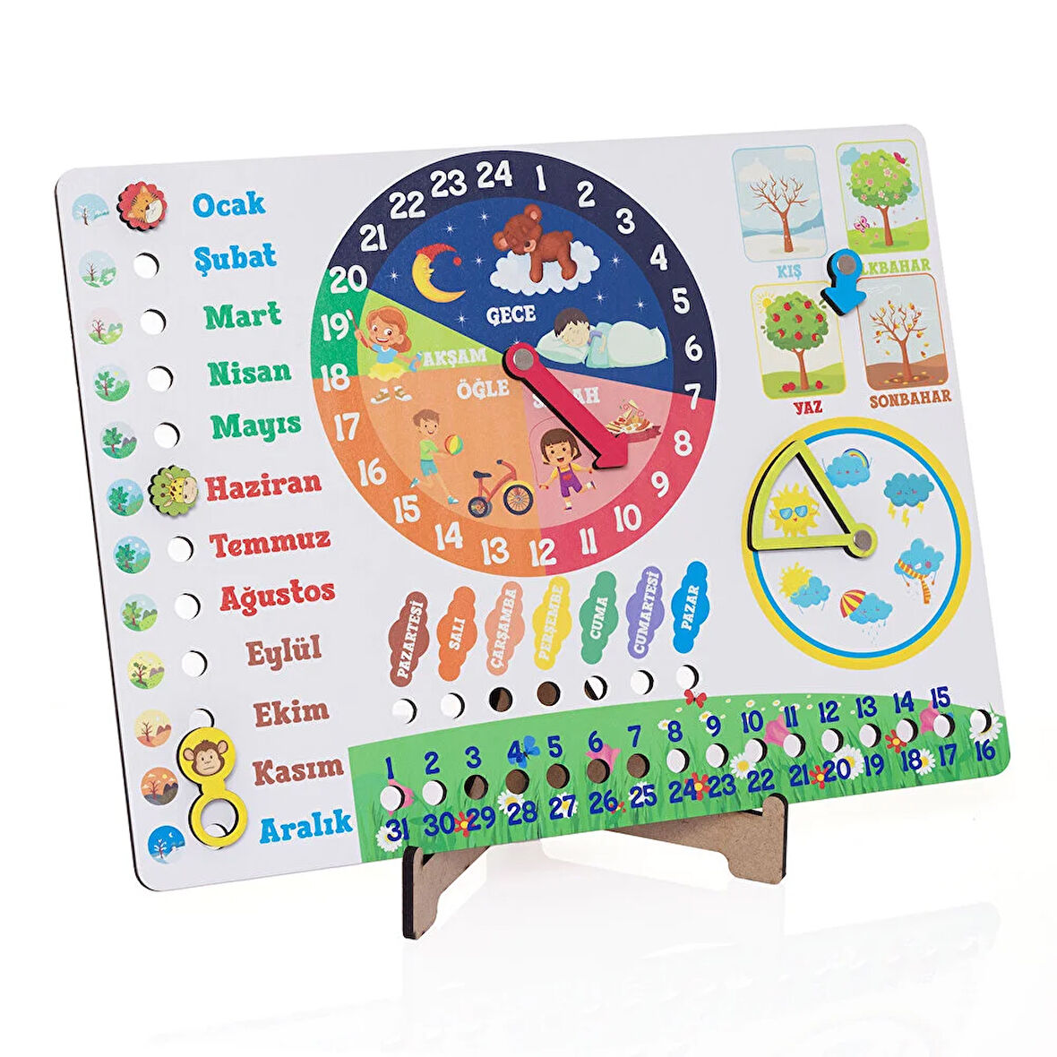 Ahşap Takvim 1 Adet