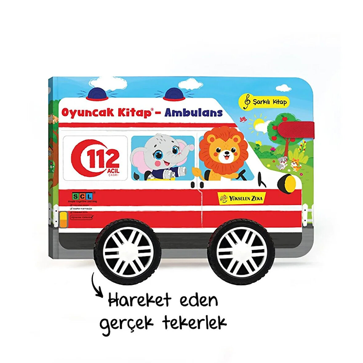 Oyuncak Kitap - Ambulans (Gerçek Tekerlekli)