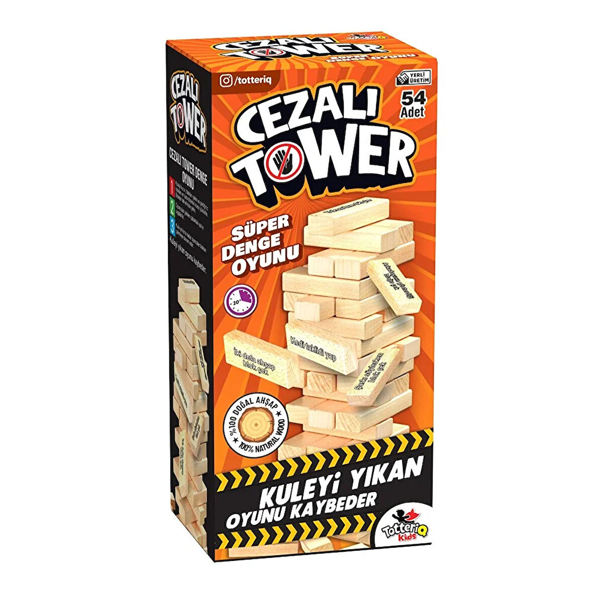 Ahşap Denge Oyunu Cezalı Tower
