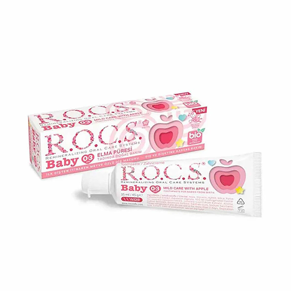 Baby Elma Püresi Tadında Yutulabilir Diş Macunu 0-3 Yaş 35 ml