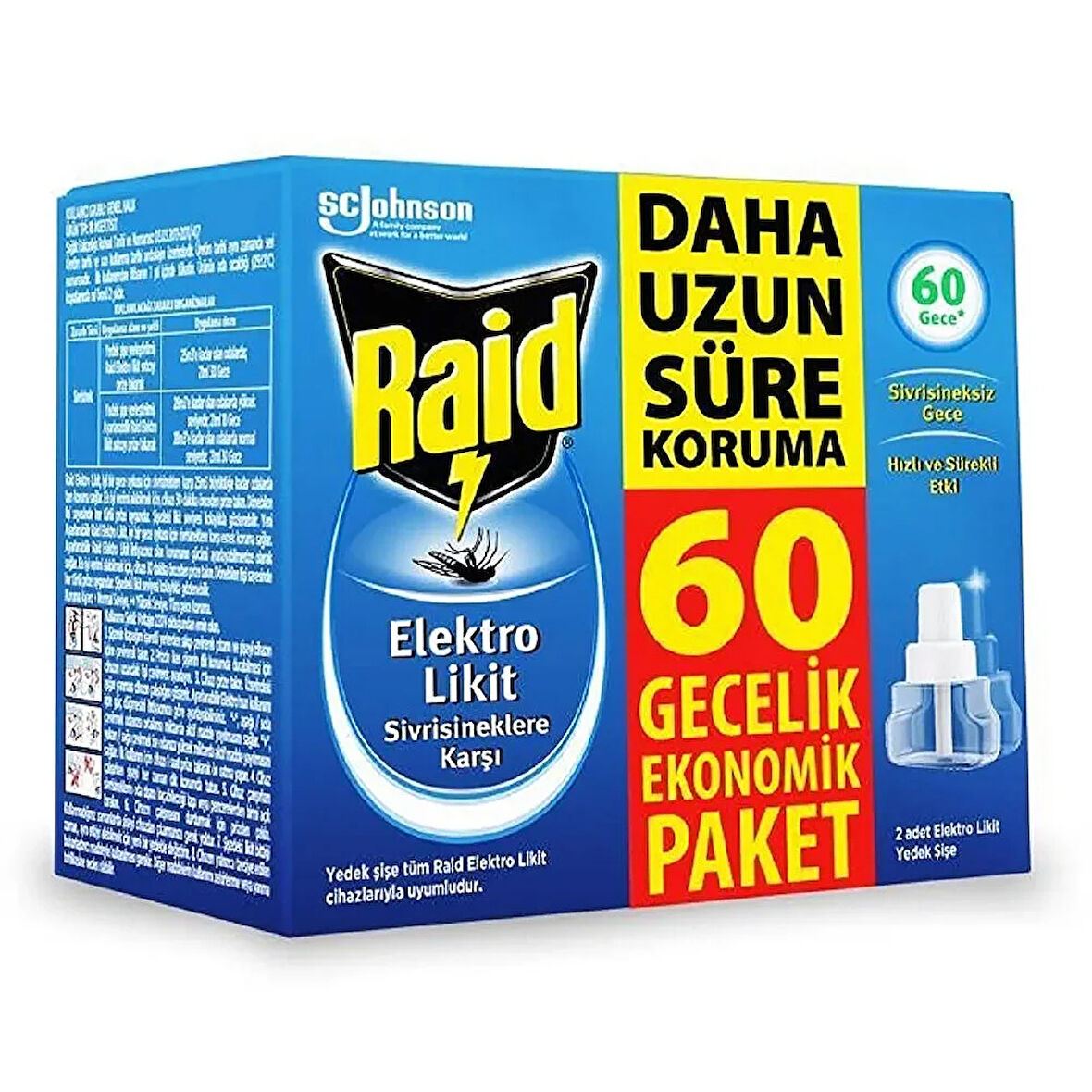 Elektro Likit Sivrisineksiz Etkin Koruma 60 Gece Yedek Şişe