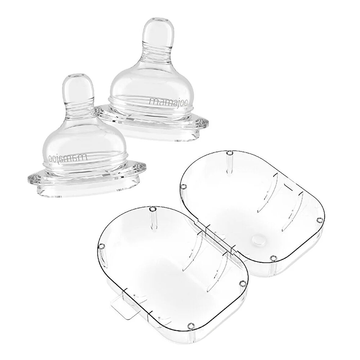 Silikon Biberon Emziği 2li + Saklama Kutulu