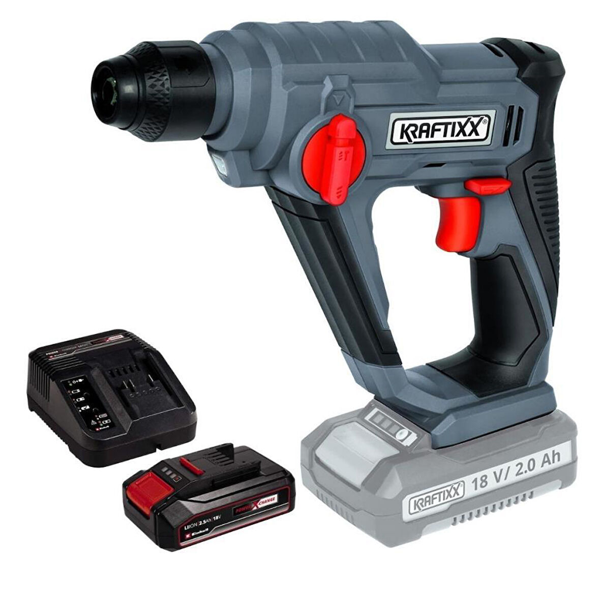 Kraftixx by Einhell KX-BH 18 Li Akülü Darbeli Pnömatik Matkap 1x2.5 Amper 4514010 S1 