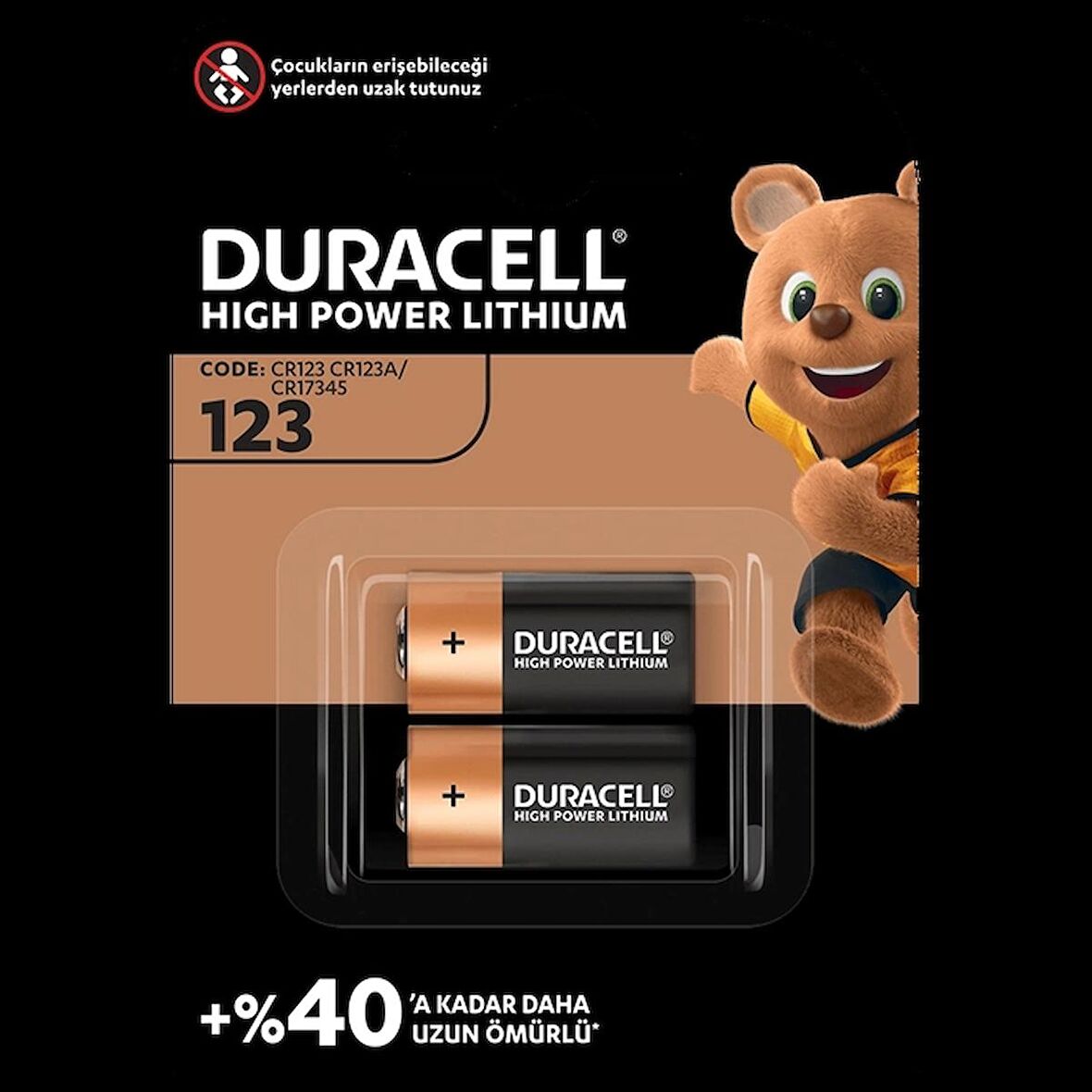 DURACELL ULTRA LİTYUM CR123A 2Lİ (1243)