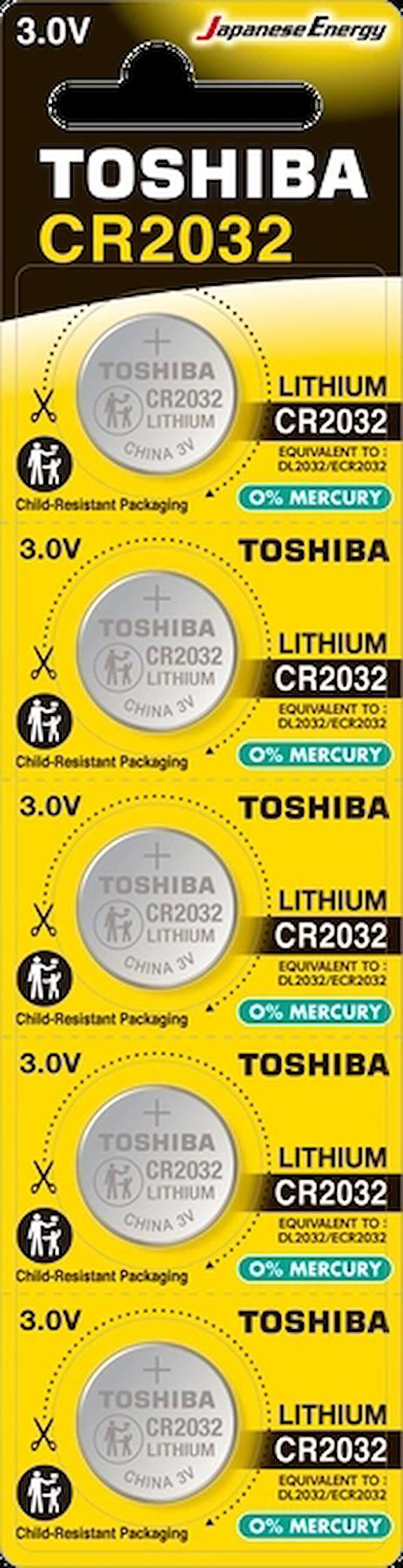 TOSHIBA CR 2032 LITHIUM 5Lİ PİL (1243)