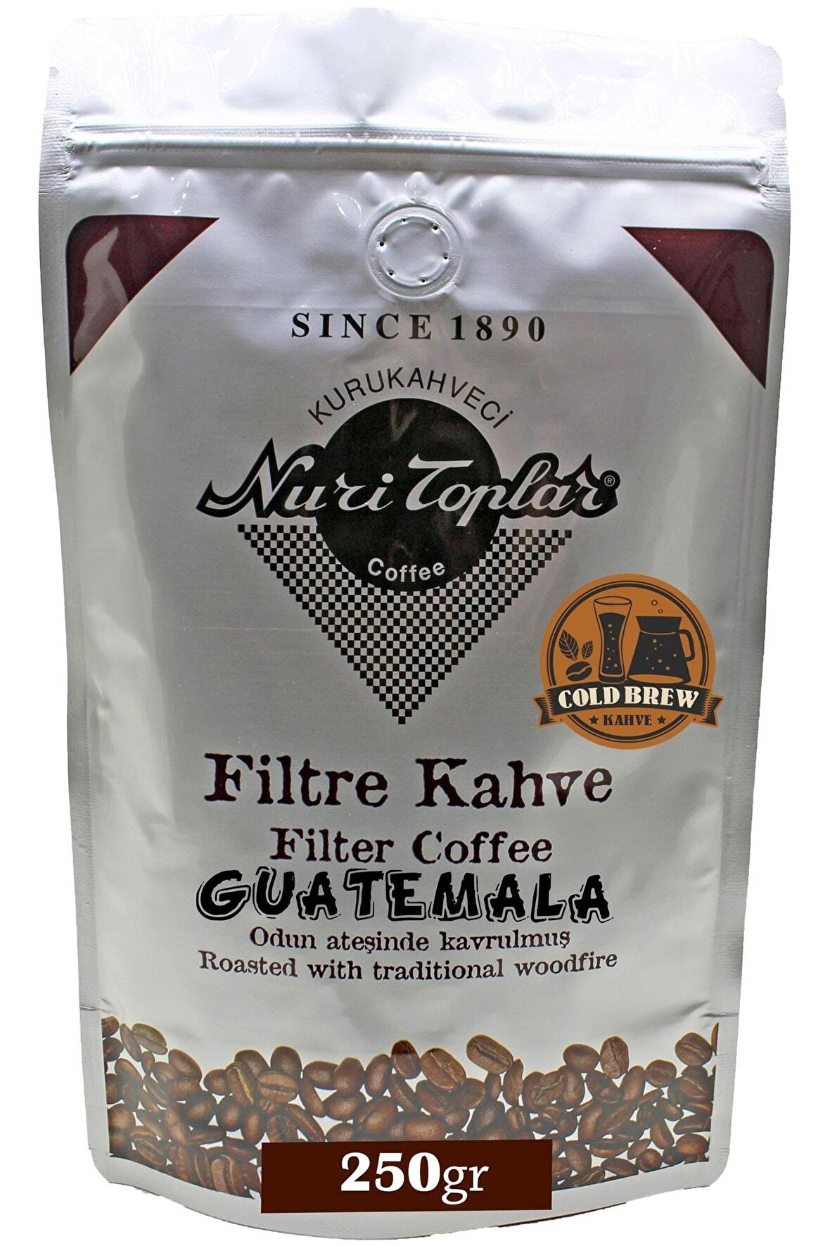 Nuri Toplar Filtre Kahvesi 250 Gr Guatemala Hb Ep Çekirdeği - Odun Ateşinde Kahve