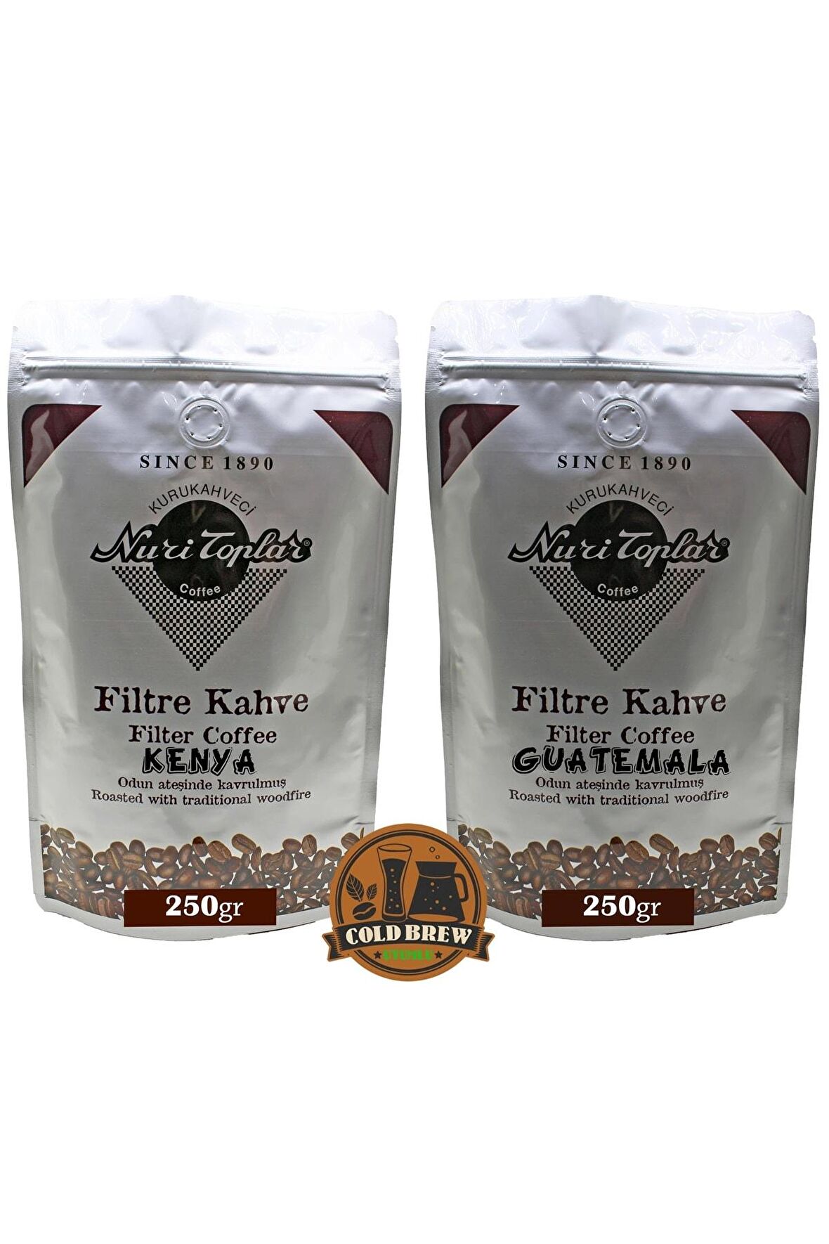 Nuri Toplar Filtre Kahveleri Kenya Ve Guatemala Yöresel Paket 2x250 Gram