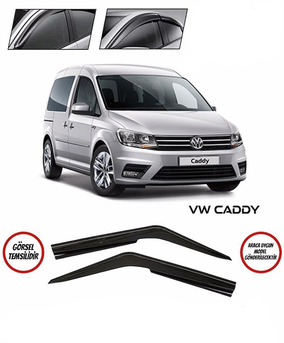 Volkswagen Caddy 2021 Cam Rüzgarlığı  2li