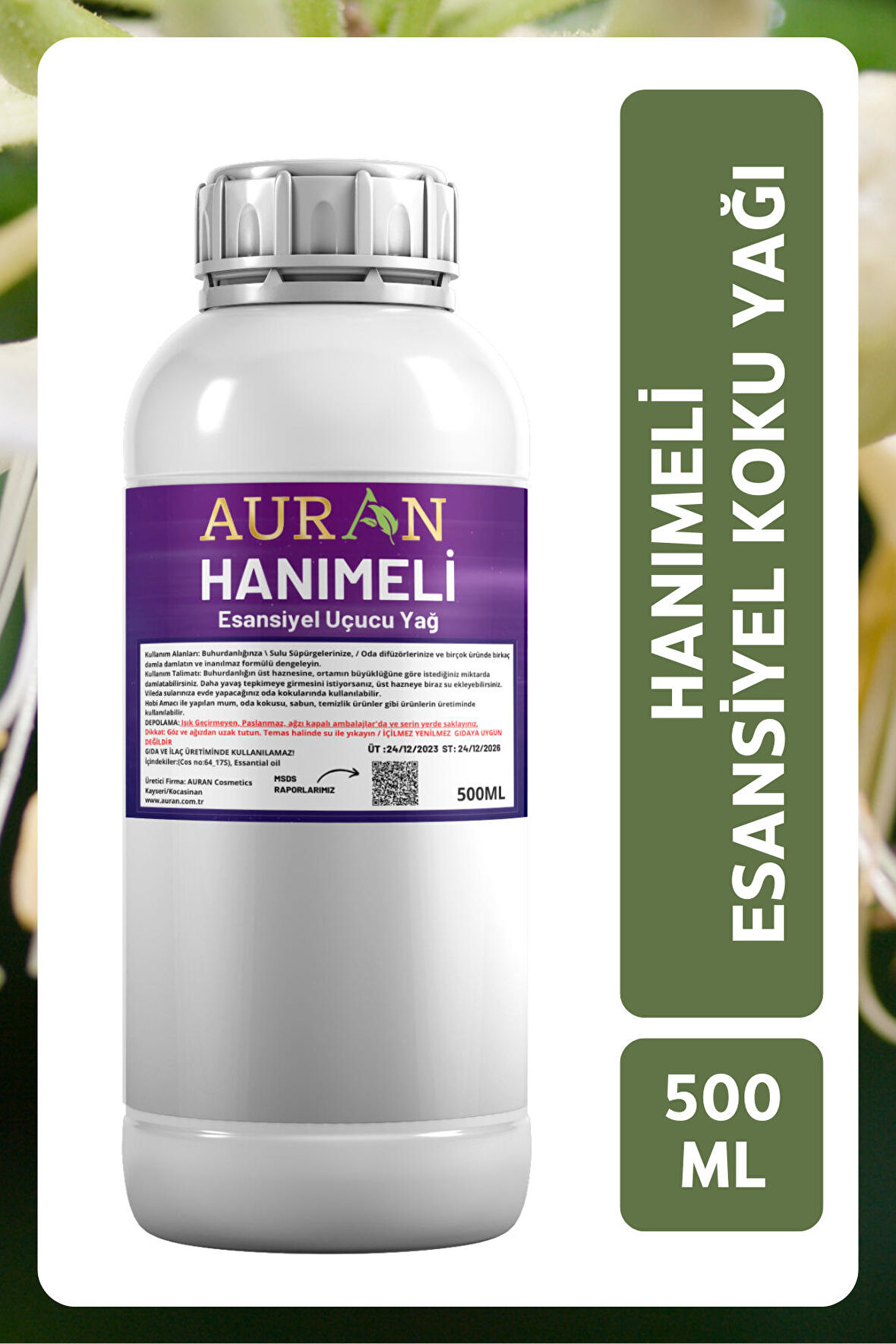 Hanımeli Esansiyel Uçucu Yağ Esans Koku Yağı Hobi Esans Mum Sabun Oda Kokusu 500ml