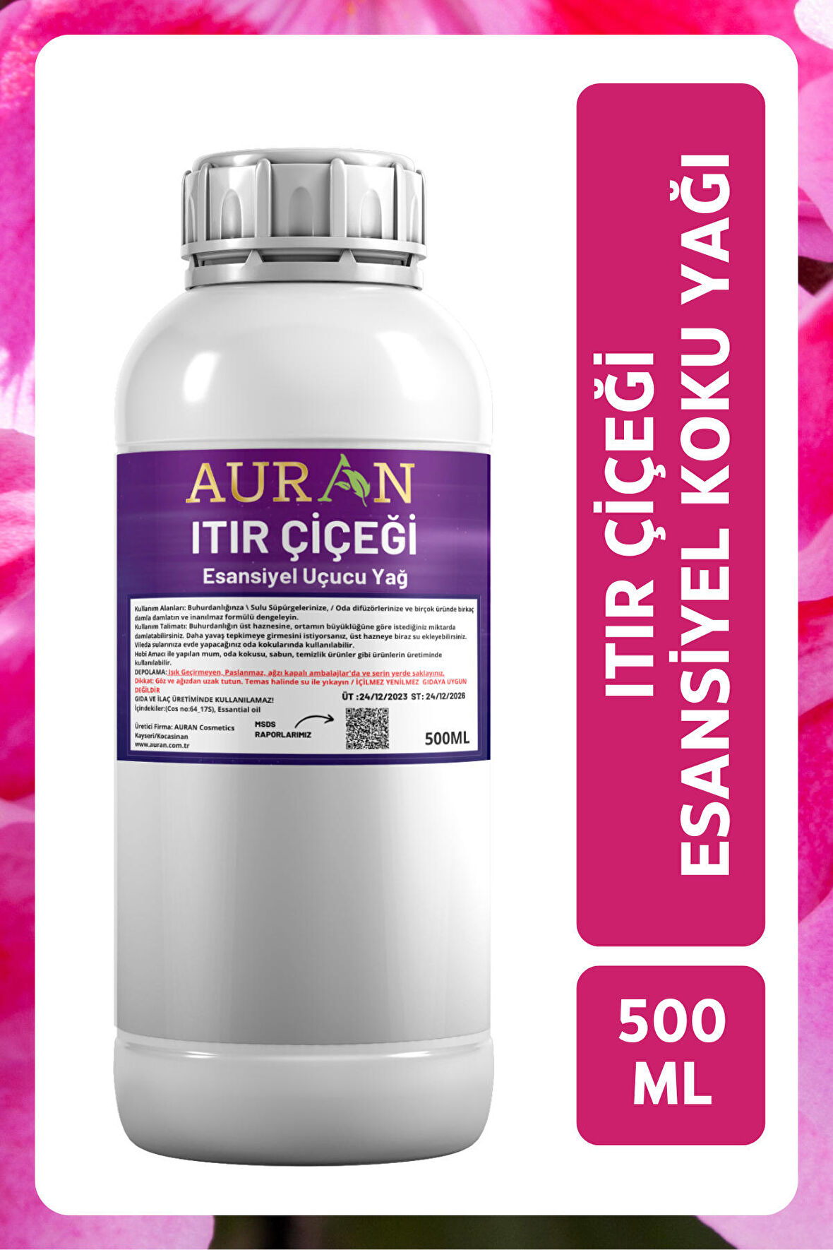 Itır Çiçeği Esansiyel Uçucu Yağ Esans Koku Yağı Hobi Esans Mum Sabun Oda Kokusu 500ml