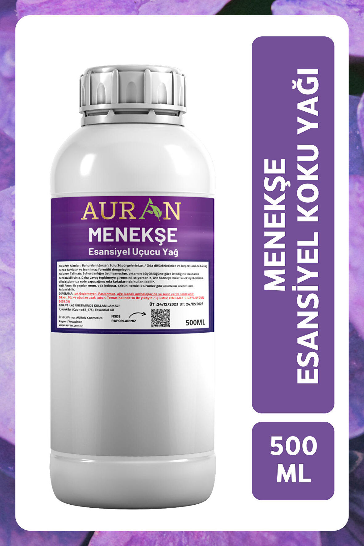Menekşe Esansiyel Uçucu Yağ Esans Koku Yağı Hobi Esans Mum Sabun Oda Kokusu 500ml