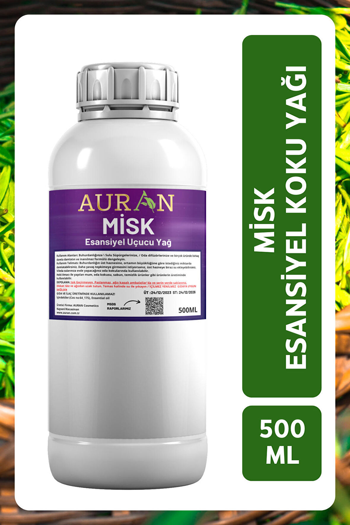 Misk Esansiyel Uçucu Yağ Esans Koku Yağı Hobi Esans Mum Sabun Oda Kokusu 500ml
