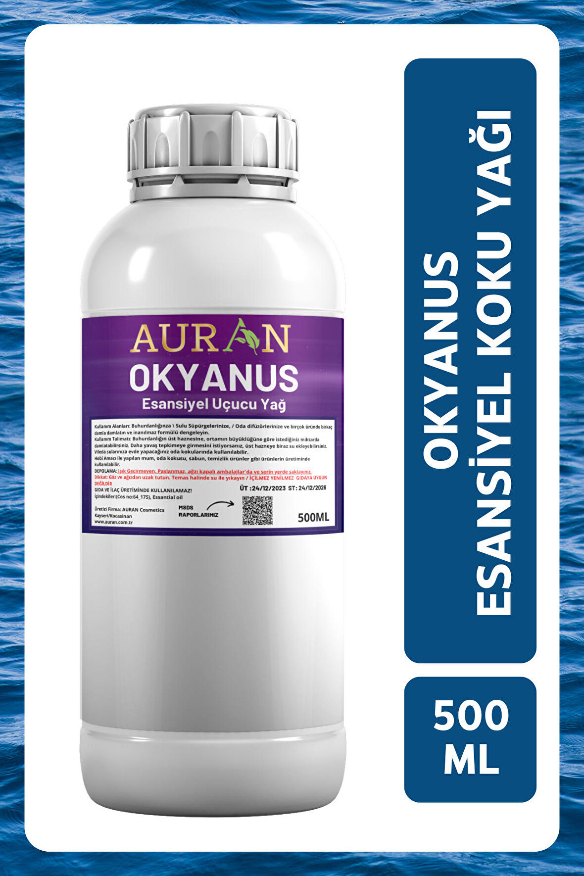 Okyanus Esansiyel Uçucu Yağ Esans Koku Yağı Hobi Esans Mum Sabun Oda Kokusu 500ml
